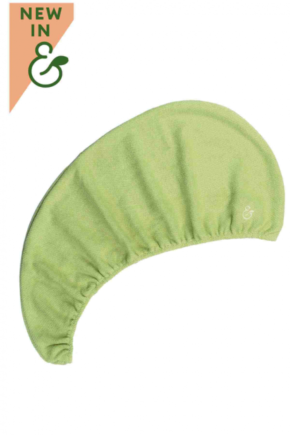 Microfiber Hair Turban Towel - Green - Avocado